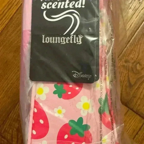 Loungefly Pixar Toy Story Faux Fur Strawberry Scented Bear crossbody - $85 NWT - Picture 2 of 3